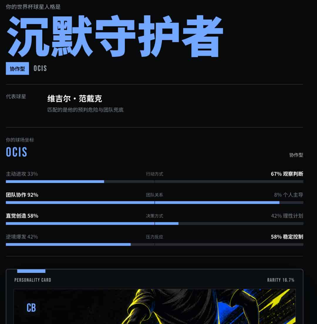 Codex边玩边学实战教学:用Codex从0到1做个世界杯人格测试小游戏