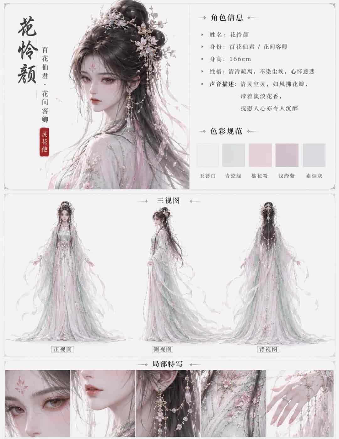 AI角色设定图万能提示词模板
