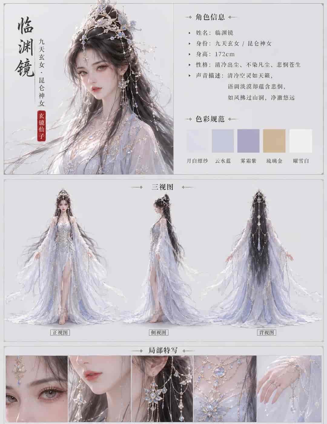 AI角色设定图万能提示词模板