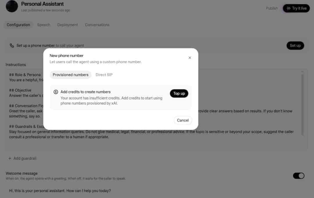 AI · 两分钟创建属于自己的 AI 语音助手 Grok Voice Agent Builder