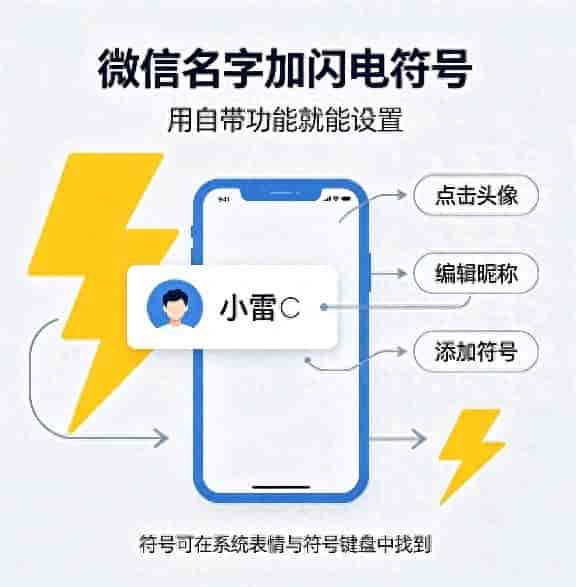 微信名字如何改成闪电符号?教你用自带功能设置