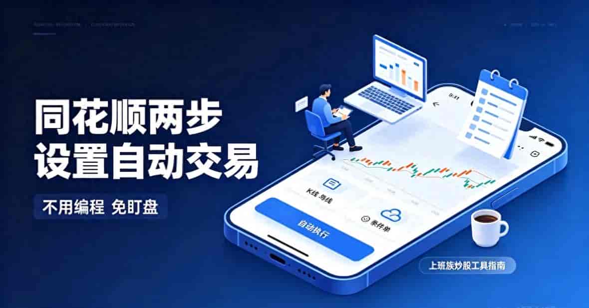 同花顺仅两步设置自动交易，上班族不用盯盘也能踏实炒股