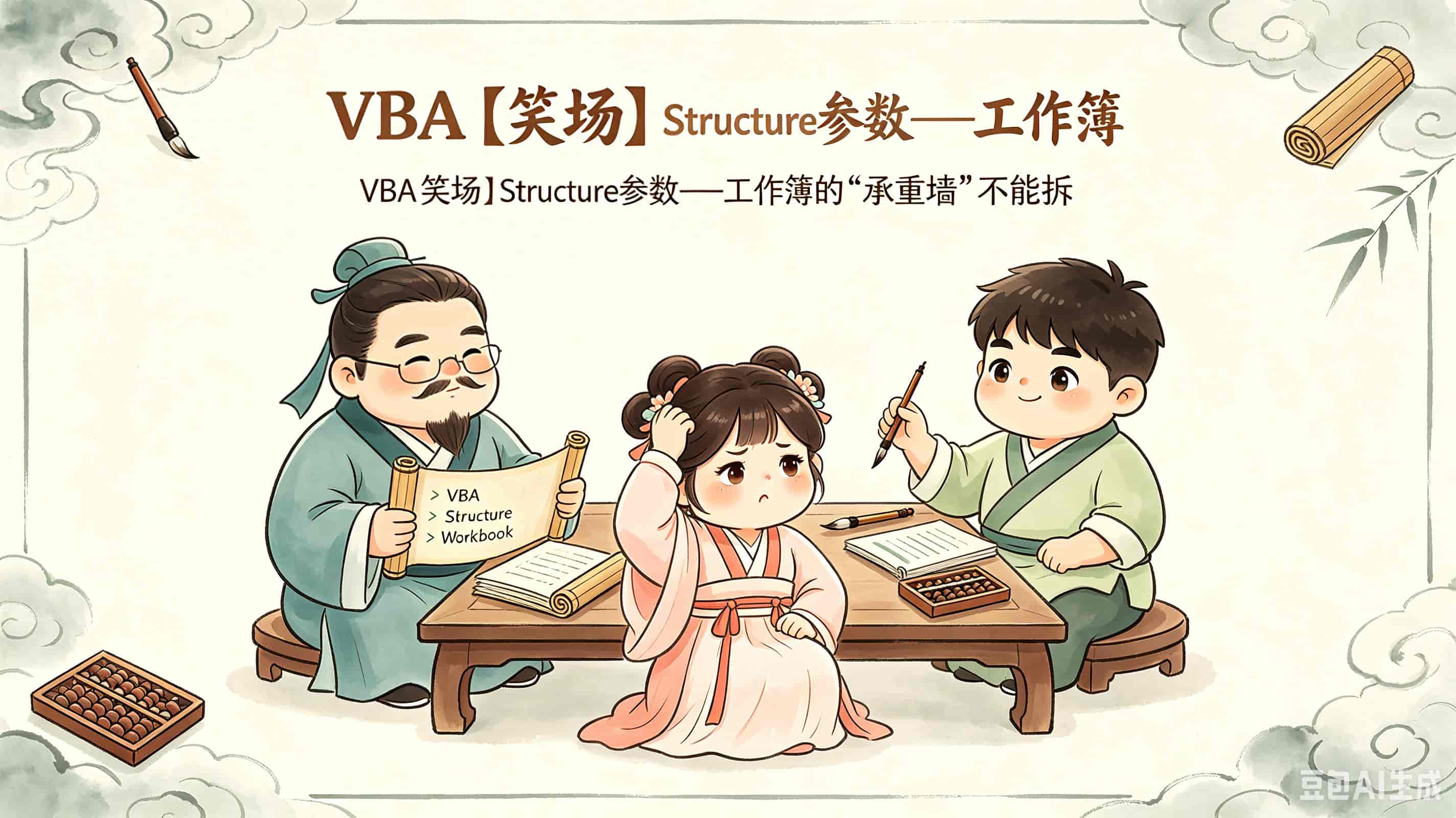 VBA【笑场】Structure参数——工作簿的“承重墙”不能拆