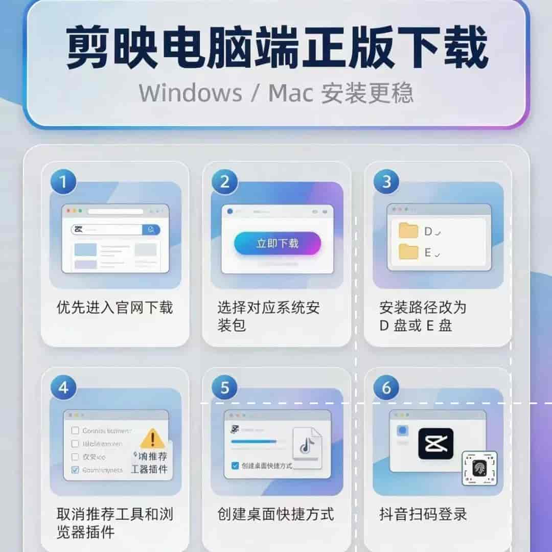 剪映正版下载全教程,手机/电脑一步到位,新手别再下盗版捆绑包