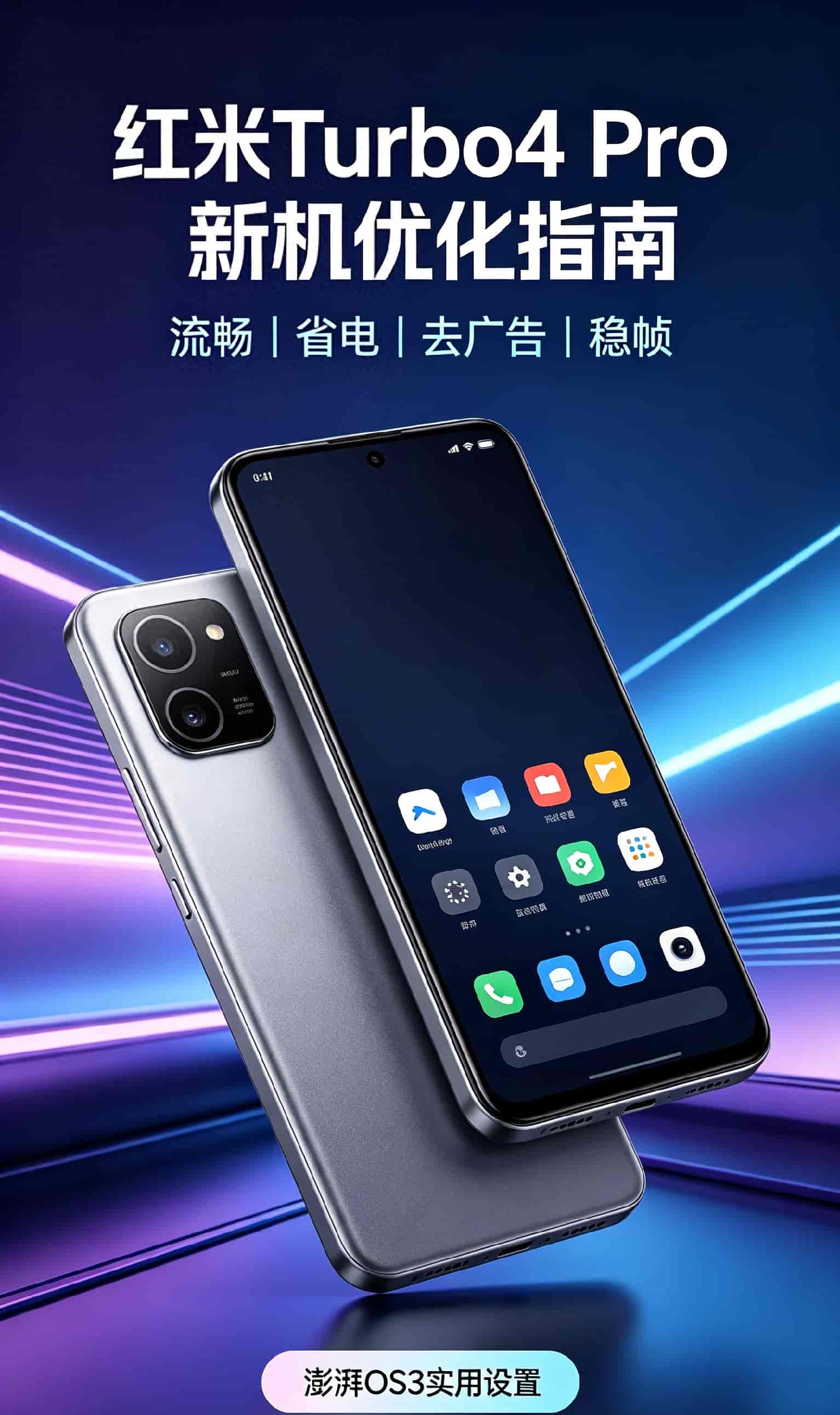 刚入手红米Turbo4 Pro！全套基础优化设置教程，调完流畅续航翻倍