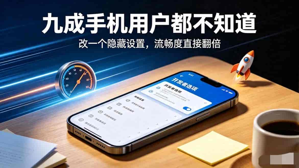 九成手机用户不清楚!一个简单设置,整机流畅度翻倍