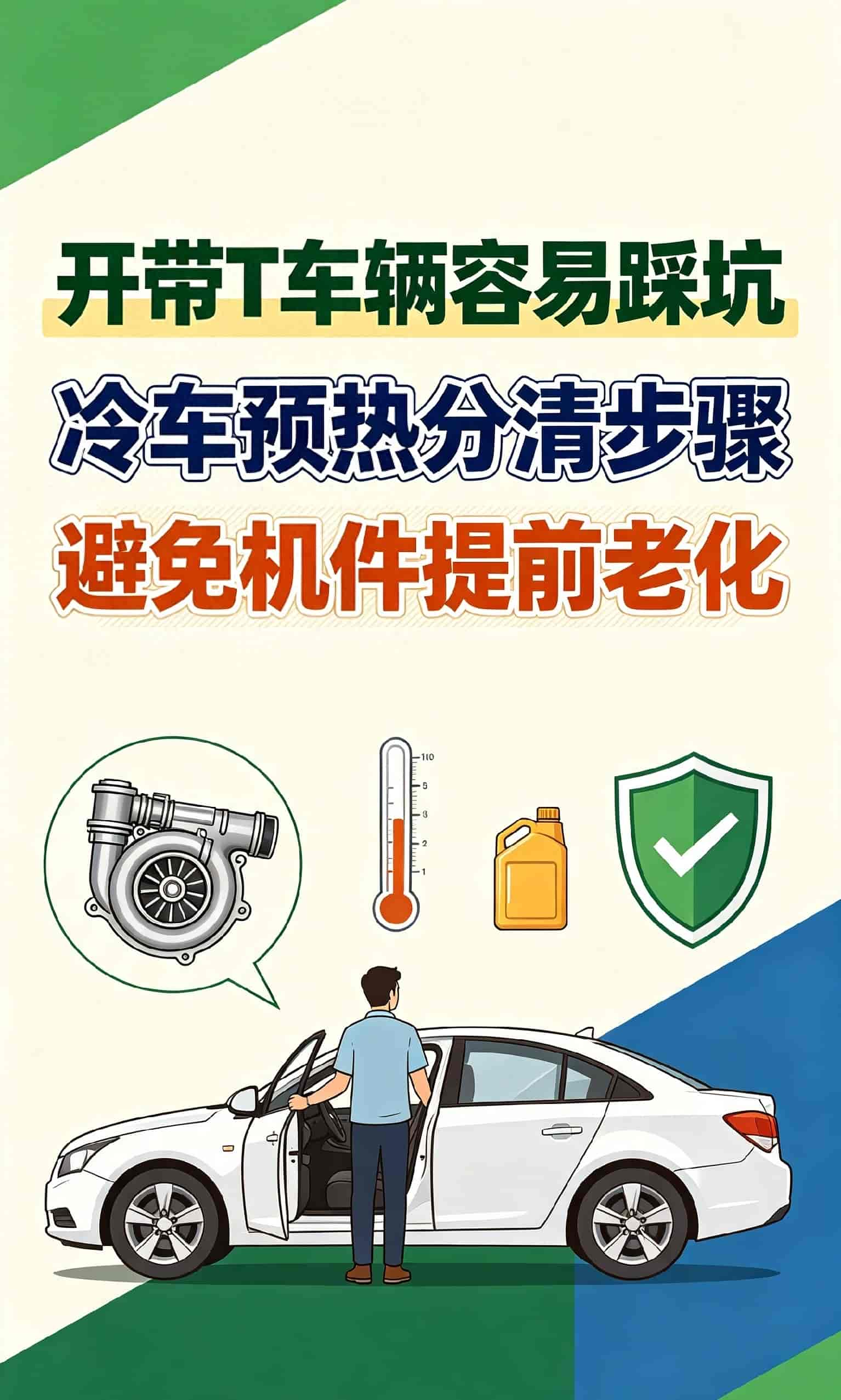 开带T车辆容易踩坑，冷车预热分清步骤，避免机件提前老化