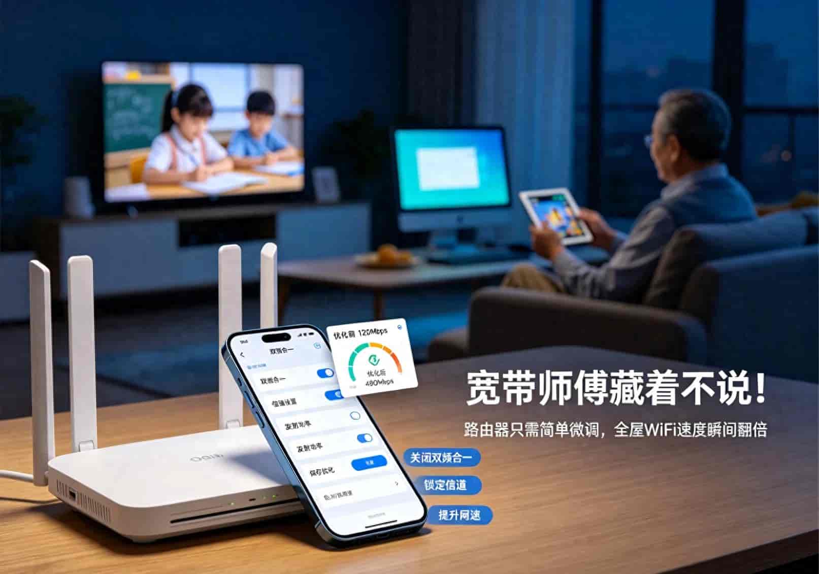 宽带师傅藏着不说！路由器只需简单微调，全屋WiFi速度瞬间翻倍