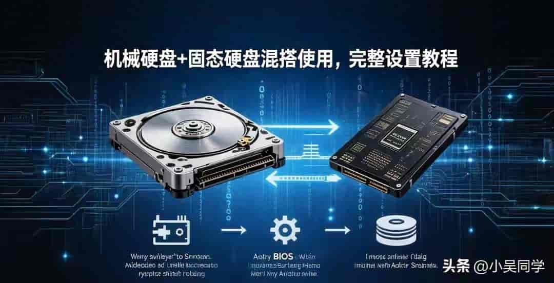 小白必看机械固态硬盘混搭全过程设置教程超详细