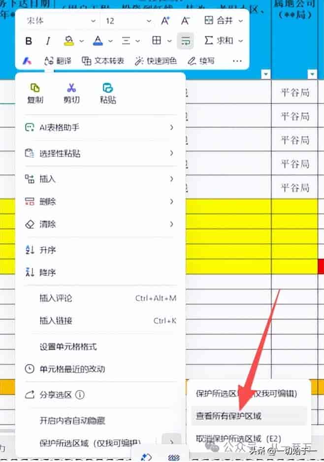 WPS在线表格,设置工作表编辑权限