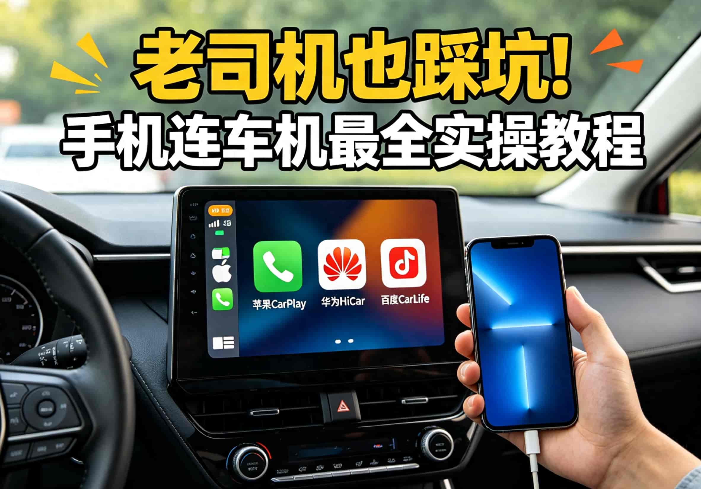 手机互联车机详细教程，大部分人刚连接就犯了基础错误