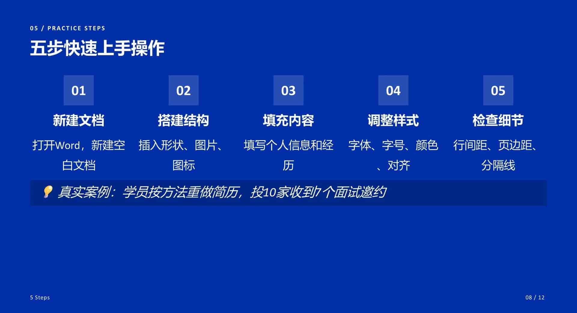 手把手教你用Word做出HR眼前一亮的简历