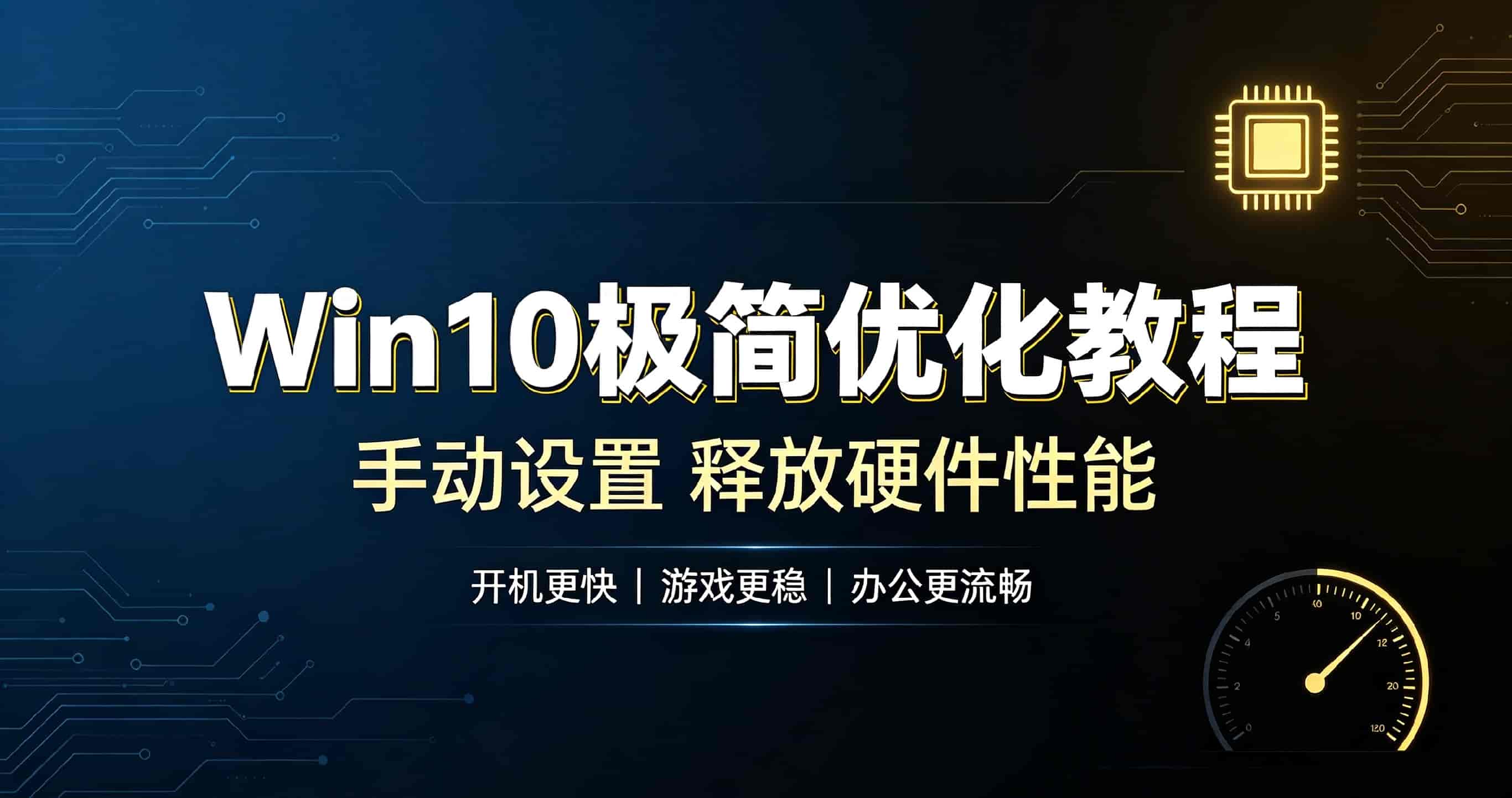 Win10极简优化步骤,手动设置就能把电脑硬件性能拉满