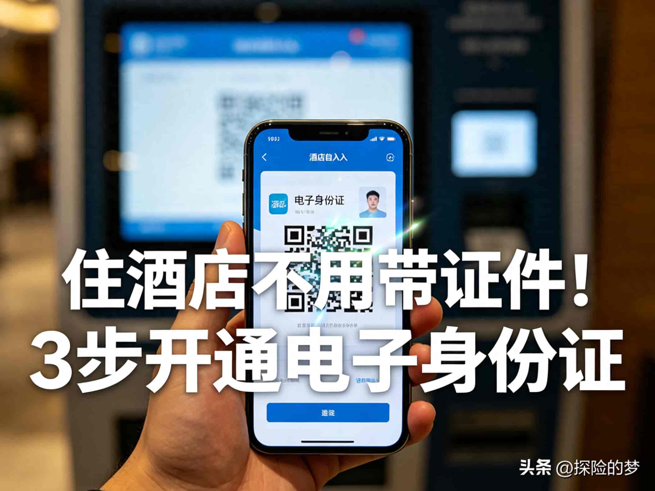 住酒店不用带证件!全网教程:3步开通电子身份证,出差党福音