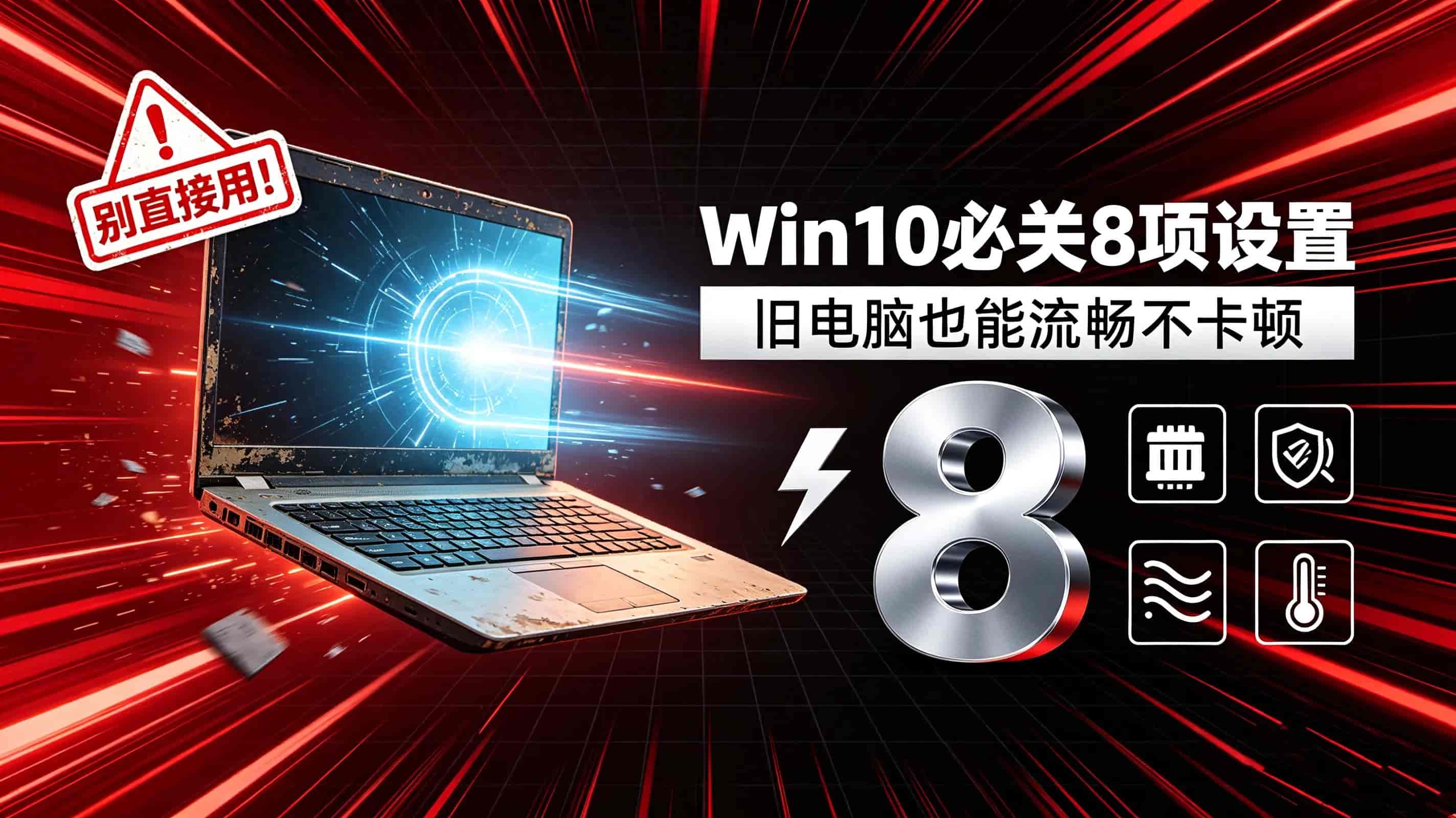 新装Win10别直接用!关掉这8个设置,旧电脑也能流畅不卡顿