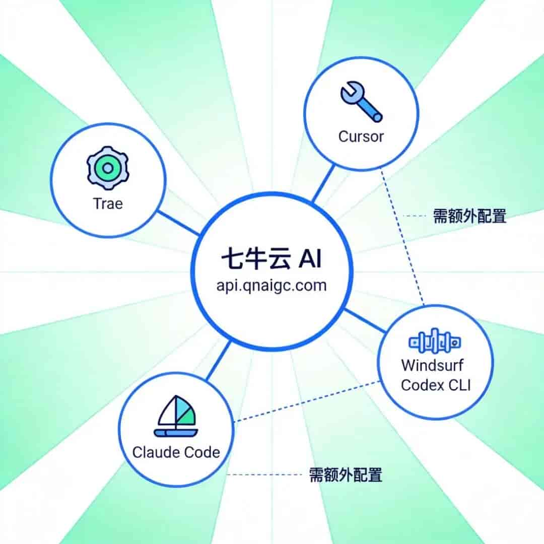 AI 编程工具 API 配置教程：Trae、Cursor、Claude Code、Codex、Windsurf