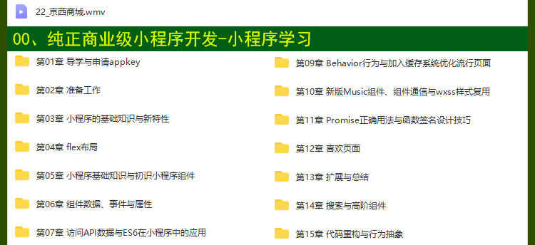 2023微信小程序开发制作视频教程模板源码带后台商城公众号教学