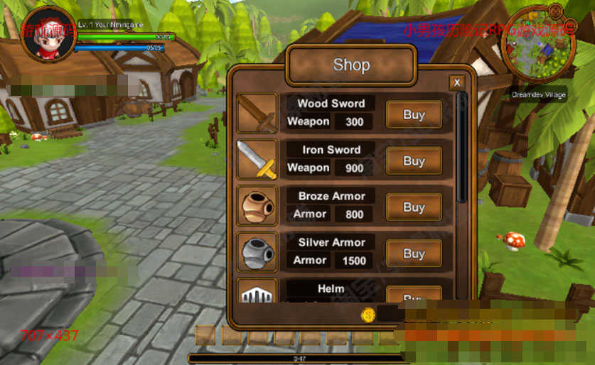 Unity3D动作RPG小男孩历险记游戏项目源码 U3D人物操作设计素材