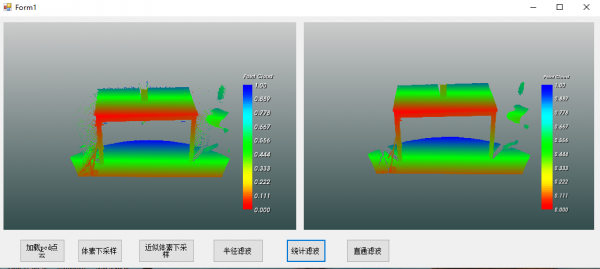 C# 调用PCLVTK显示3D点云及简单3D处理 源码