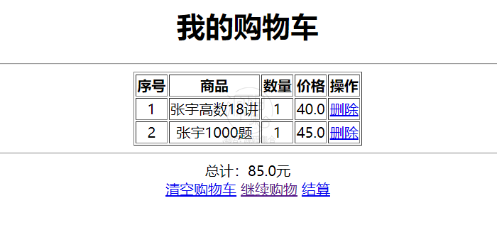 Jsp Servlet Mysql 简易购物车系统项目源码JavaBean Session