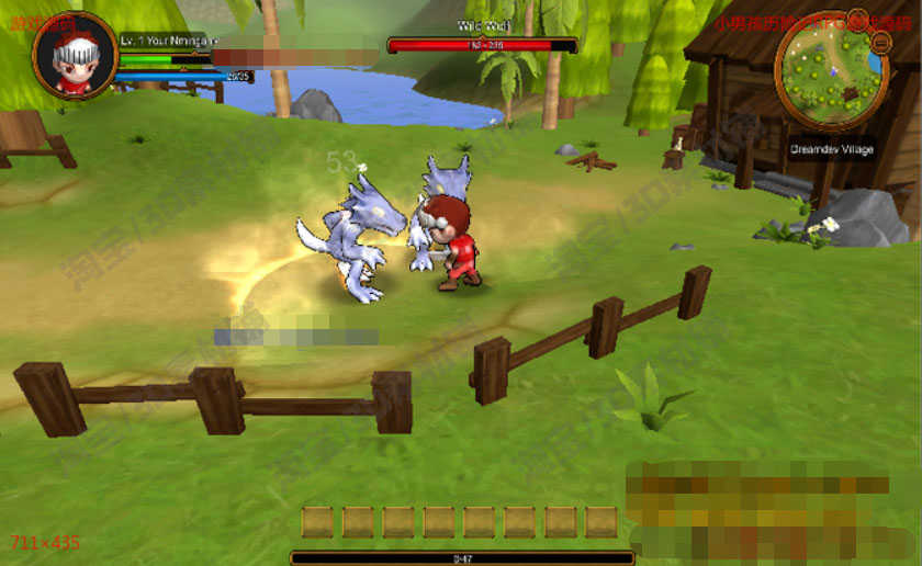 Unity3D动作RPG小男孩历险记游戏项目源码 U3D人物操作设计素材