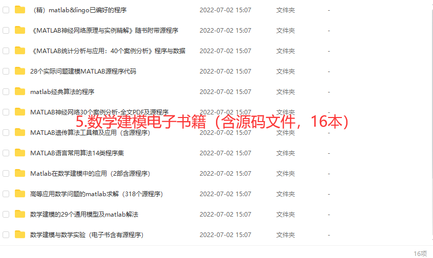 数学建模资料1992-2022国赛赛题获奖论文模型算法MATLAB源码软件