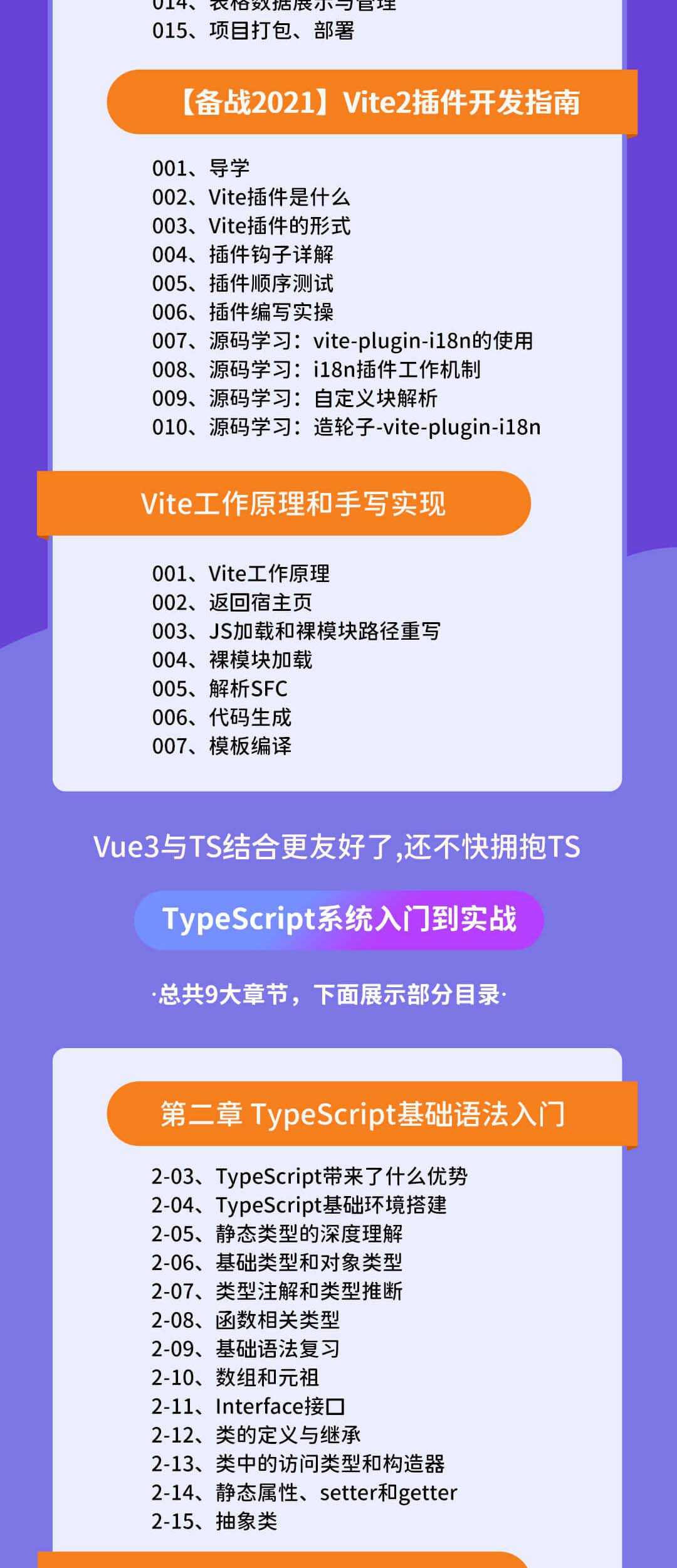 2021vue3全家桶课程企业级项目开发实战源代码解析前端vuejs教程