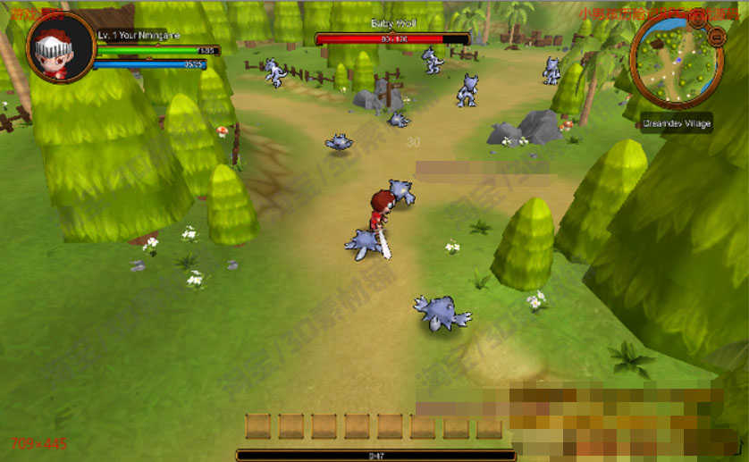 Unity3D动作RPG小男孩历险记游戏项目源码 U3D人物操作设计素材