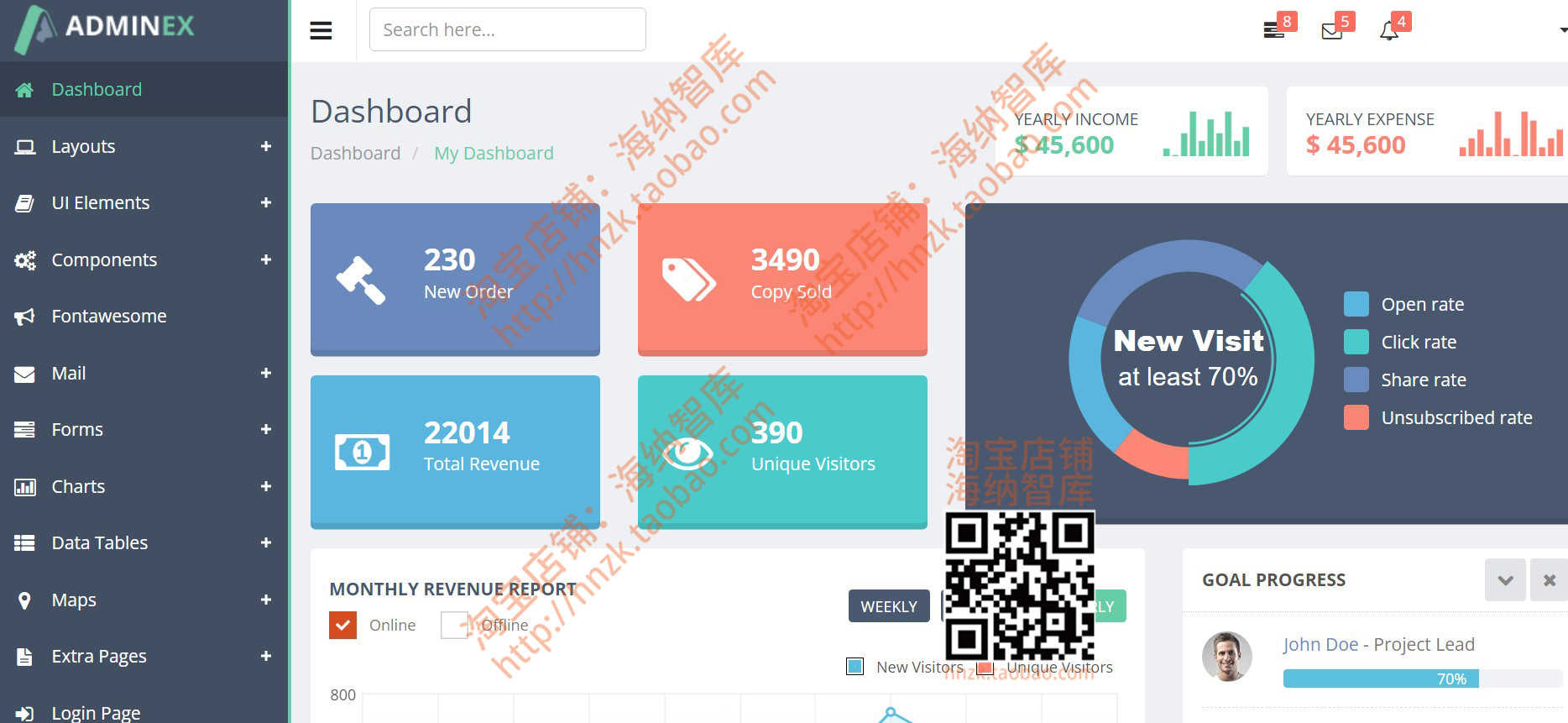 UI后台管理系统html网站模板静态admin网页js源码页面css源代码