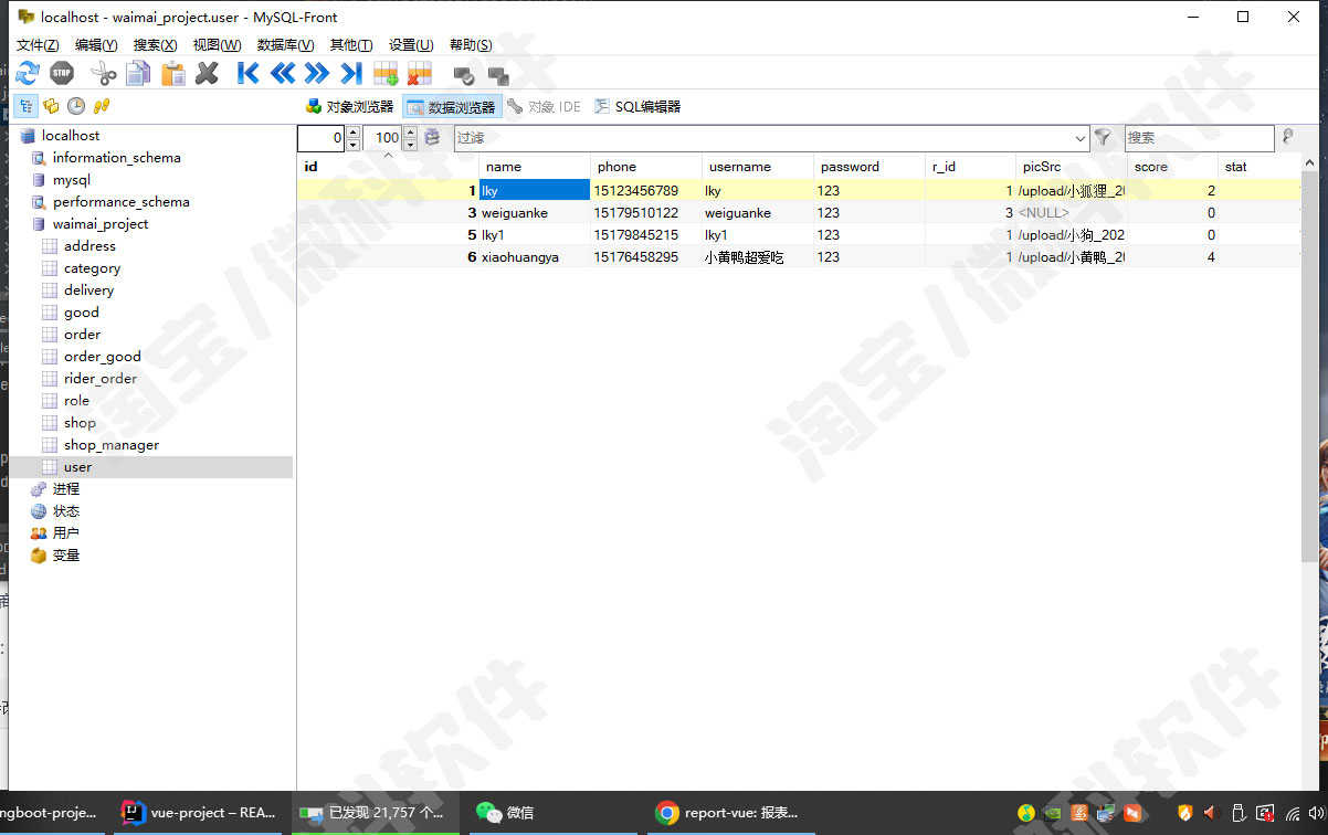 Springbootvue外卖点餐管理系统webapp餐厅美食网上预订mysql源码