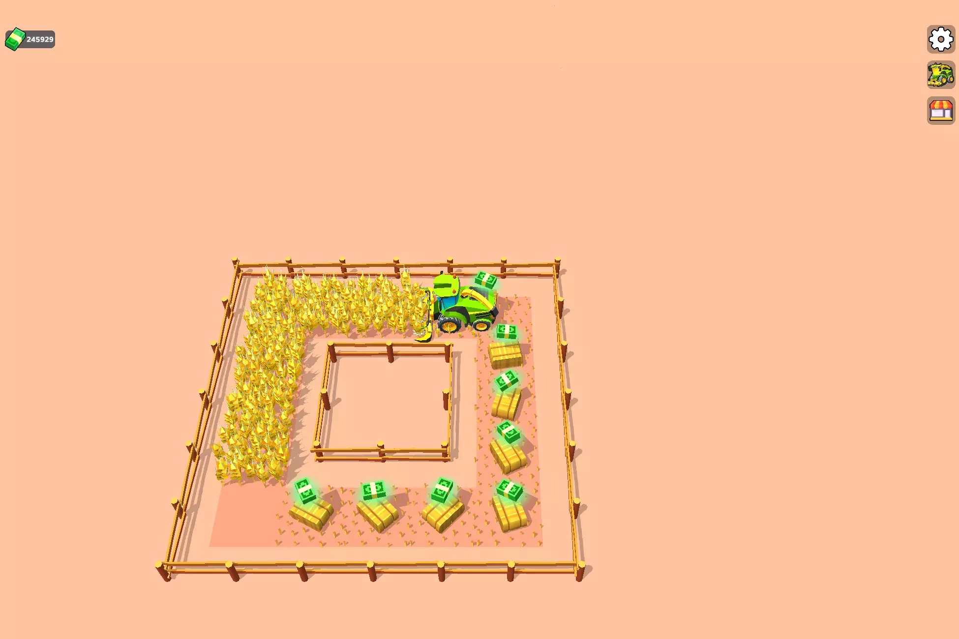 Unity Harvest Master 1.0 免费更新 农场机械收割小游戏源码模板