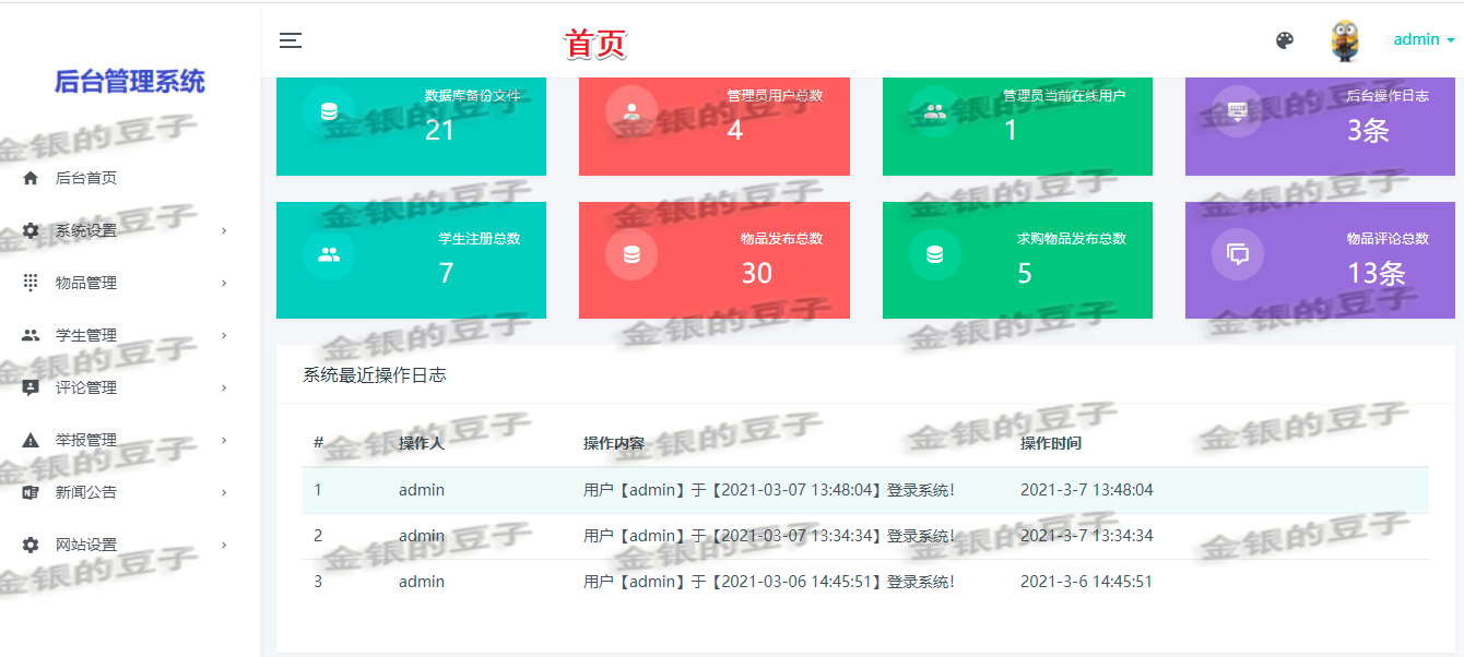 springboot校园二手交易市场交易平台跳蚤市场系统网页开发源代码