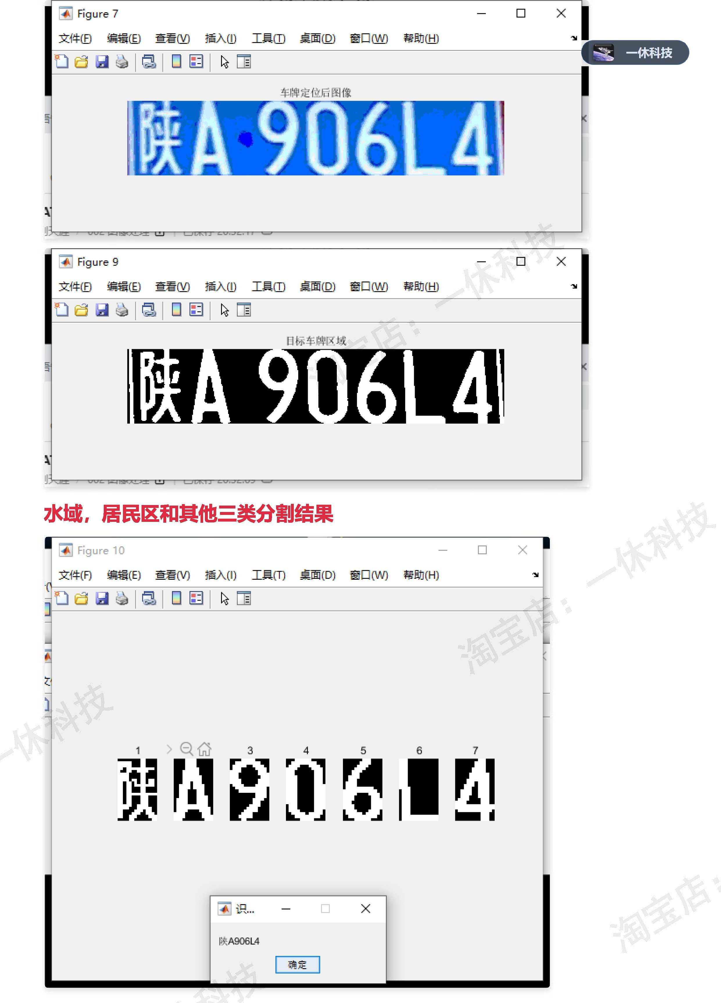 MATLAB 车牌识别 程序 模板匹配 车牌检测 阈值分割 源码 代码