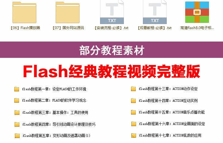 flash动画制作 视频教程 入门到精通flash教程 动画素材0基础速成