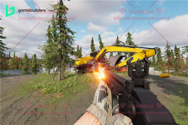 Unity3D 第一人称射击游戏模板 武器场景动画工程源文件代码素材
