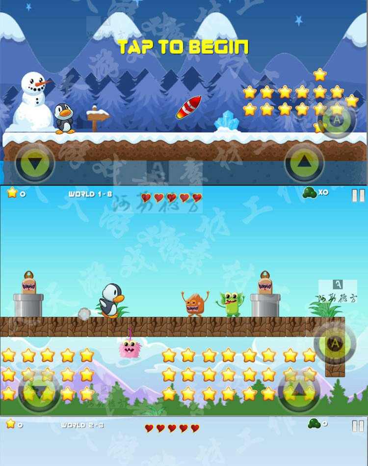 2D横版冒险闯关小游戏源码开发模板完整项目Unity3D U3D素材资源