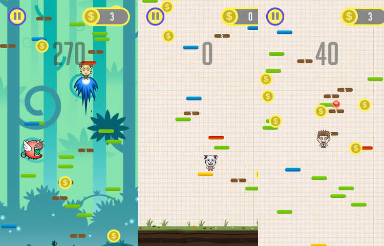 unity3d 无尽跳高 是男人就上100层 小游戏完整项目学手游源码