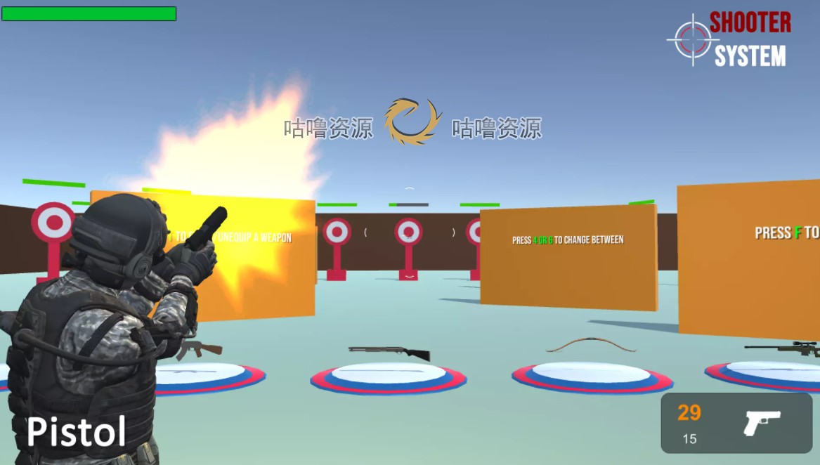 Unity 第三人称射击游戏项目模板源码 Shooter System 2.11包更新