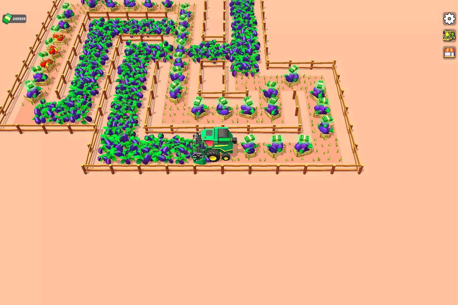 Unity Harvest Master 1.0 免费更新 农场机械收割小游戏源码模板