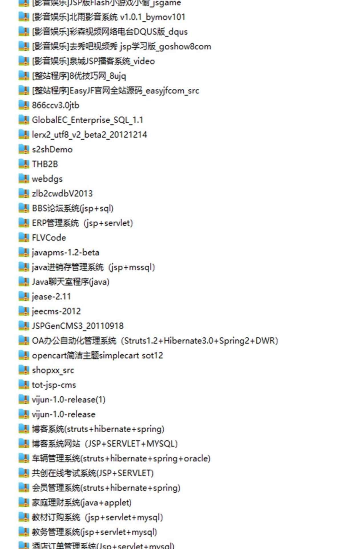 Javaweb实战项目源码Jsp前后台系统商城管理系统网站搜索车辆酒店