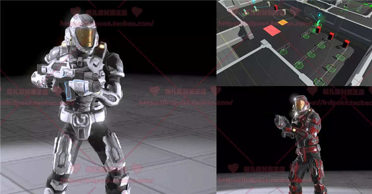 Unity 科幻射击游戏源码Sci Fi Top Down Game Template 2.0 2.2