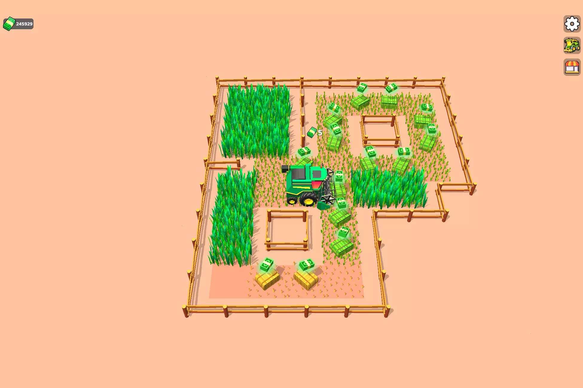 Unity Harvest Master 1.0 免费更新 农场机械收割小游戏源码模板