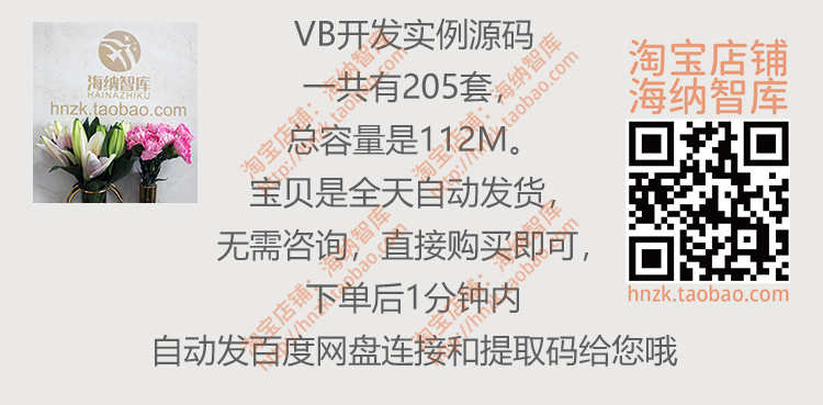 VB开发实例源码源代码visual basic源程序设计项目实例控制编程