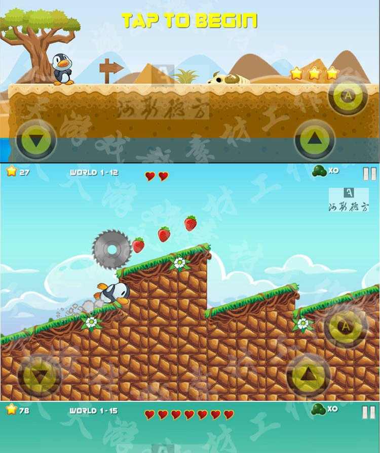2D横版冒险闯关小游戏源码开发模板完整项目Unity3D U3D素材资源