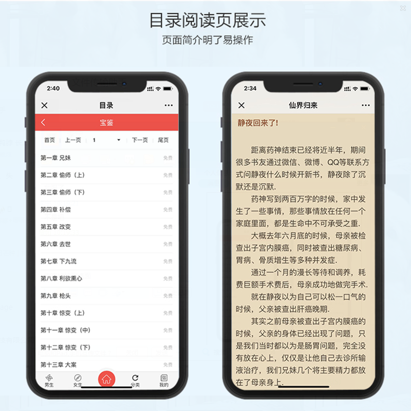 小说漫画app在线开发 有声小说会员体系广告配置 源码搭建