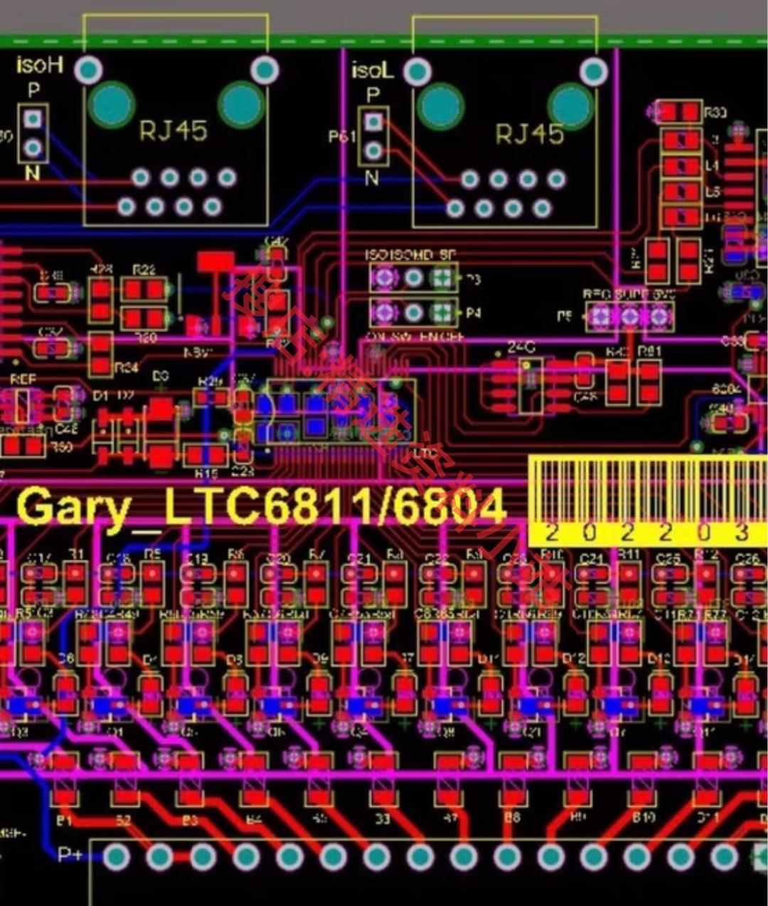BMS开发板LTC6804/6811电池管理评估板/储能采集PCB原理图源码