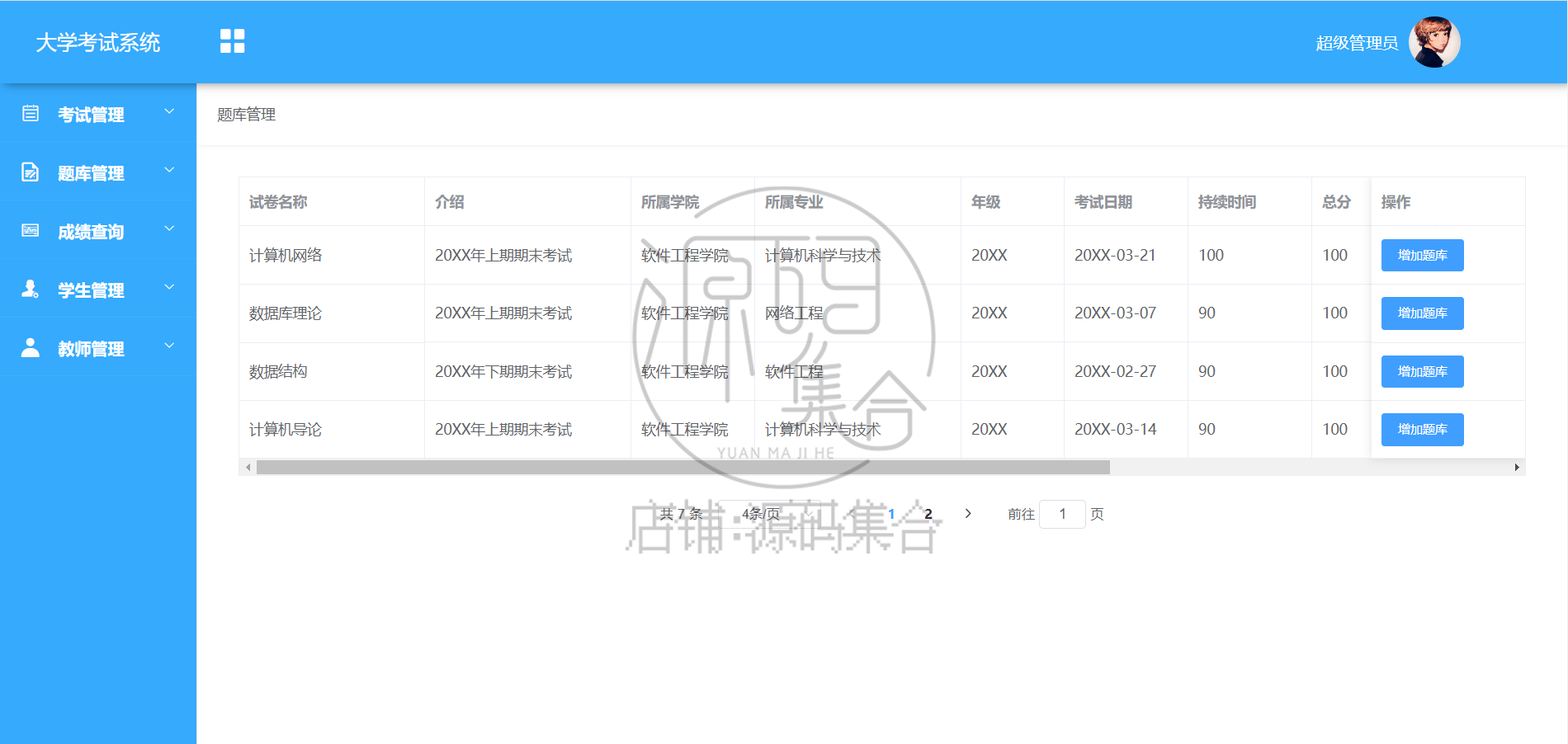 SpringBoot项目在线考试系统源码Vue前后端分离JavaWeb文档报告