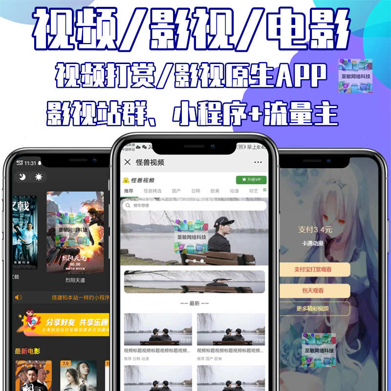 视频打赏app开发H5影视小说包天包周包月会员权益单独买断 售源码