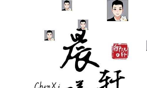 2022古风水墨头像水印源码psd源文件模板设计图片样式简约清新