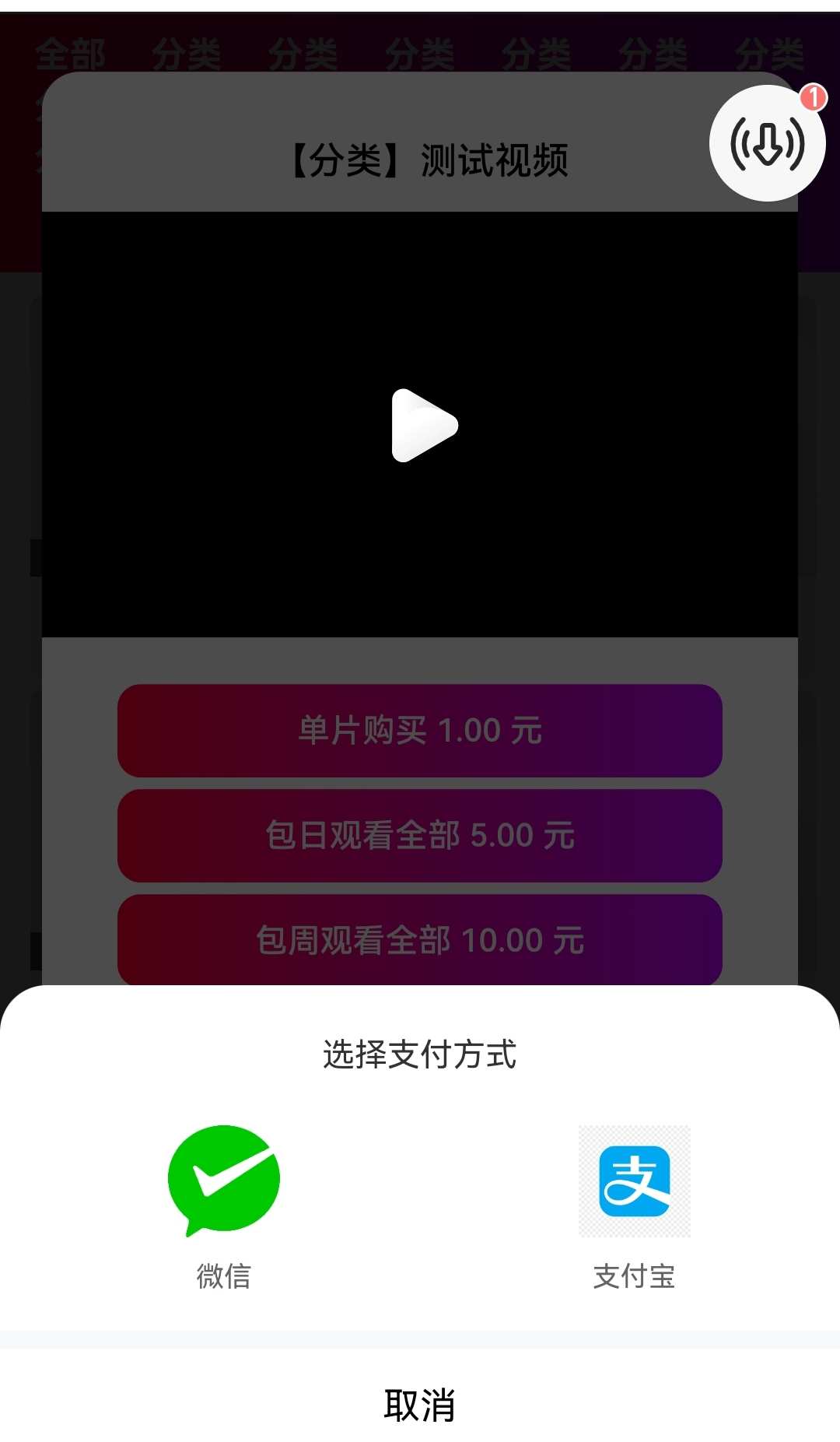 视频打赏付费系统在线观看视频单独购买包年包月小说网站源码搭建